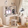 NicBex L Shaped Desk Home Office Desks Morden Office Home Desk with Hutch Storage, Drawers and Outlets for Home Office - 3 of 4