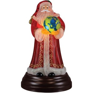 Old World Christmas Blown Glass Tabletop Lamp, World Peace Santa Light, 10.75" - 1 of 4
