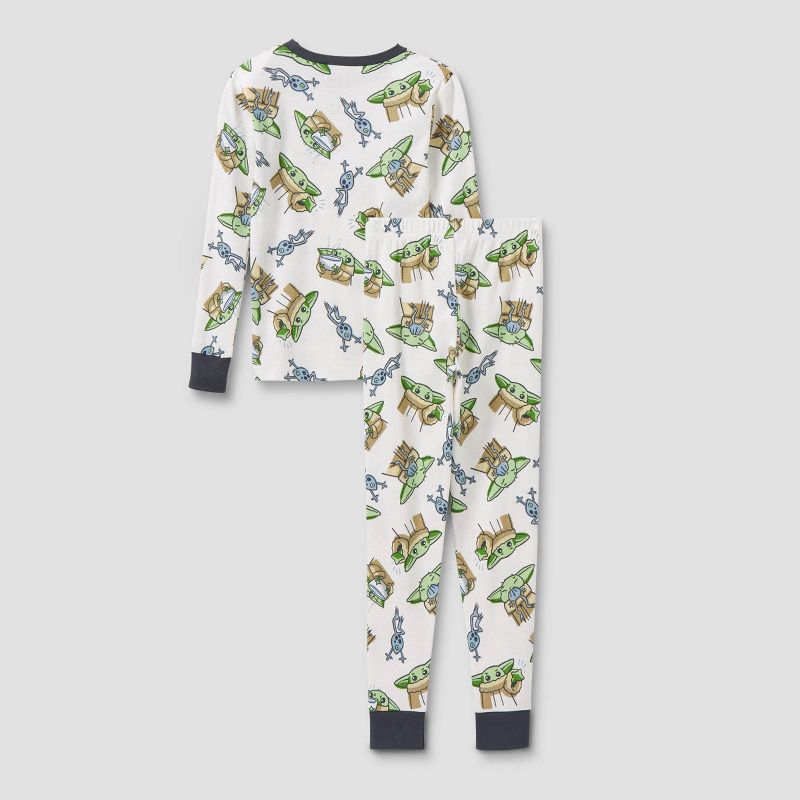 Boys&#39; Star Wars: The Mandalorian 4pc Snug Fit Long Sleeve Pajama Set - Green, 2 of 4