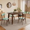 Christopher Knight Home Walton 5 Pieces Mid-Century Modern Rubberwood Upholstered Dining Set - 2 of 4