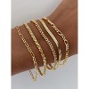 Gold Bracelets for Women Waterproof, 14K Real Gold Jewelry Sets Trendy Thin Dainty Stackable Cuban Link - 2 of 4