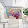 Stupell Industries Chromatic Hue Manatee Printed Outdoor Door Mat, design by Jennifer Seeley, 18"x30" - 4 of 4