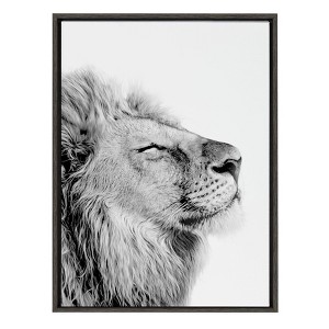 Sylvie Lion Self Actualizing Framed Canvas by Amy Peterson - Kate & Laurel All Things Decor - 1 of 4