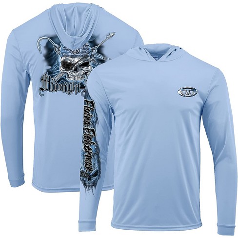 Pirate Skull UV UPF 50+ Performance Shirt, Light Blue / 2XL