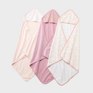 Baby 3pk Hooded Towel - Cloud Island™ - 1 of 2