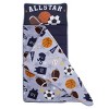 Everything Kids Sports Gray, Navy, Orange, and Brown Allstar Toddler Nap Mat - image 2 of 4