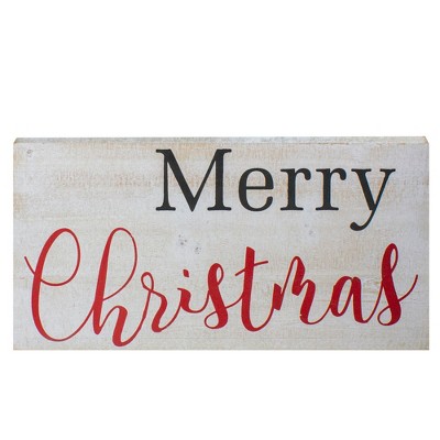 Northlight 24" Rustic Wooden 'Merry Christmas' Hanging Wall Sign