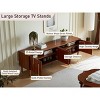 JVNOXK-Medieval Modern TV Stand Entertainment Center with 4 Storage Cabinets Suitable for TVs 55 inches and larger Minimalist Design - 4 of 4