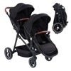 Acekool Double Track Tandem Stroller with Foldable Bassinet, Multi-Position Reversible Seats, Large Storage Basket & Adjustable Canopy - 2 of 4