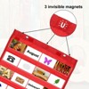 Unique Bargains Magnetic Wall Hanging Small Double-Sided Classroom Pocket Chart - 3 of 4