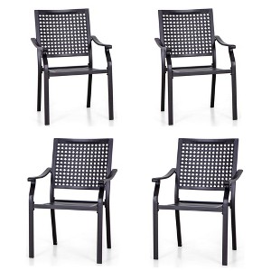 Captiva Designs Outdoor Patio Dining Chairs with Powder-coated Steel Frame - 1 of 4