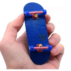 Teak Tuning Pro 32mm Fingerboard Complete - 5 Ply Wood Deck with Pro Trucks - Bubble Gum - 1 of 2