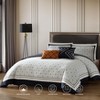 Bebejan Geometric Black & White 100% Cotton 5-Piece Reversible Comforter Set - 2 of 4