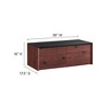 Modway Kinetic Wall-Mount Office Storage Cabinet – Mid-Century Modern Floating Organizer with Sliding Doors in Walnut - 4 of 4