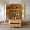 FUFU&GAGA Large-Capacity Pantry Cabinet,Food Storage Pantry with Drawers,Farmhouse Kitchen Hutch,Adjustable Shelves,Cupboard for Kitchen Organization - 3 of 4
