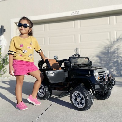 Black 12V Kids Ride-On SUV with MP3 and Remote Control