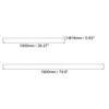 Unique Bargains Metal Non-slip Expandable No Drilling Kitchen Shower Tension Curtain Rods - 2 of 4