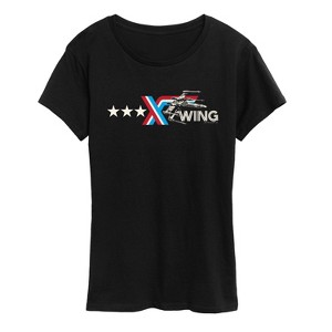Women's - Star Wars - X Wing Americana Horizontal Chest Short Sleeve Graphic T-Shirt - 1 of 4
