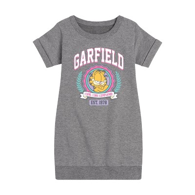 - Garfield - Collegiate Graphic Short Sleeve Fleece Dress