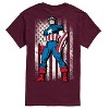 Men's - Marvel - Captain America Retro Distressed Flag Short Sleeve Graphic T-Shirt - 2 of 4