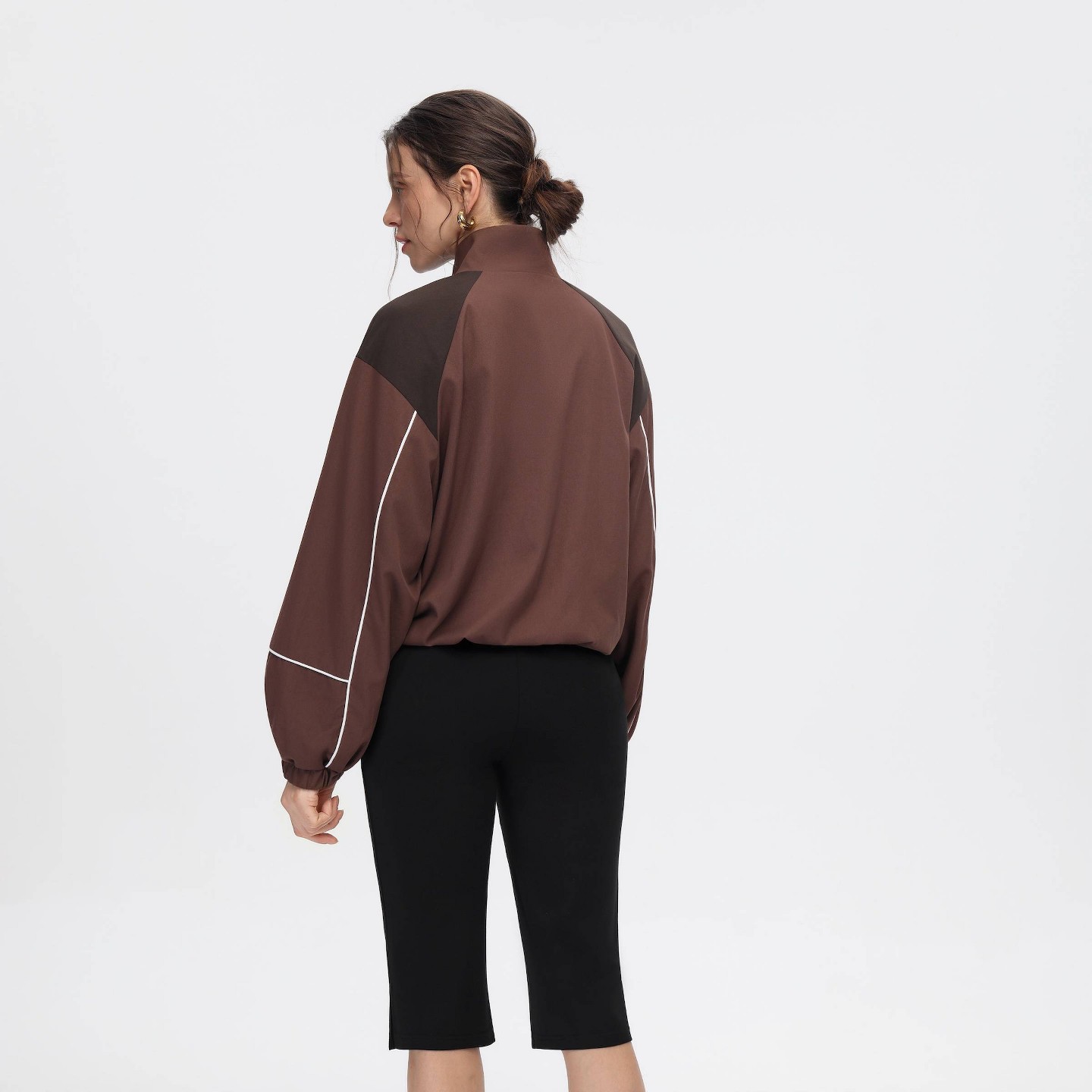 Женская куртка A New Day Long Sleeve Colorblock Sporty, цвет: Коричневый — фото 2