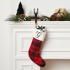 20" Plaid Monogram Christmas Holiday Stocking with Faux Fur Cuff Red/Green/White - Wondershop™ - 2 of 3