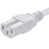 Monoprice Heavy Duty Power Cord - 8 Feet - White | NEMA 5-15P to IEC 60320 C15, 14AWG, 15A, SJT, 125V, For PCs, Monitors, Scanners, and Printers - 4 of 4