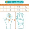 SUN CUBE Ski Gloves Men Women, Waterproof Thermal Winter Snow, 3M Thinsulate Pocket Cold Weather Outdoor Snowboard - 3 of 4