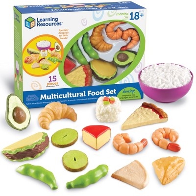 Learning Resources New Sprouts Multicultural Food Set, 15 Pieces, Ages 18 mos+