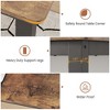 Computer Desk, Large Office Desk with Black Metal Frame, Modern Simple Style Gaming Table, Sturdy Write Desk - 3 of 4