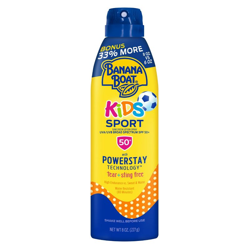 Banana Boat Kids&#39; Sport Sunscreen Spray Bonus Size - SPF 50 - 8oz, 1 of 8