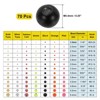 Unique Bargains Fly Tying Slotted Tungsten Round Beads for Variety Jig Hooks 70 Pcs - 2 of 4