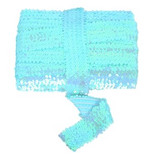 Alilang Elastic Sequin Trim, 1.9 Inch 5 Row Flat Glitter Paillette Sequin Ribbon, Bling Fabric DIY Metallic Stretch Sequin Strip, 11 Yards - 1 of 4
