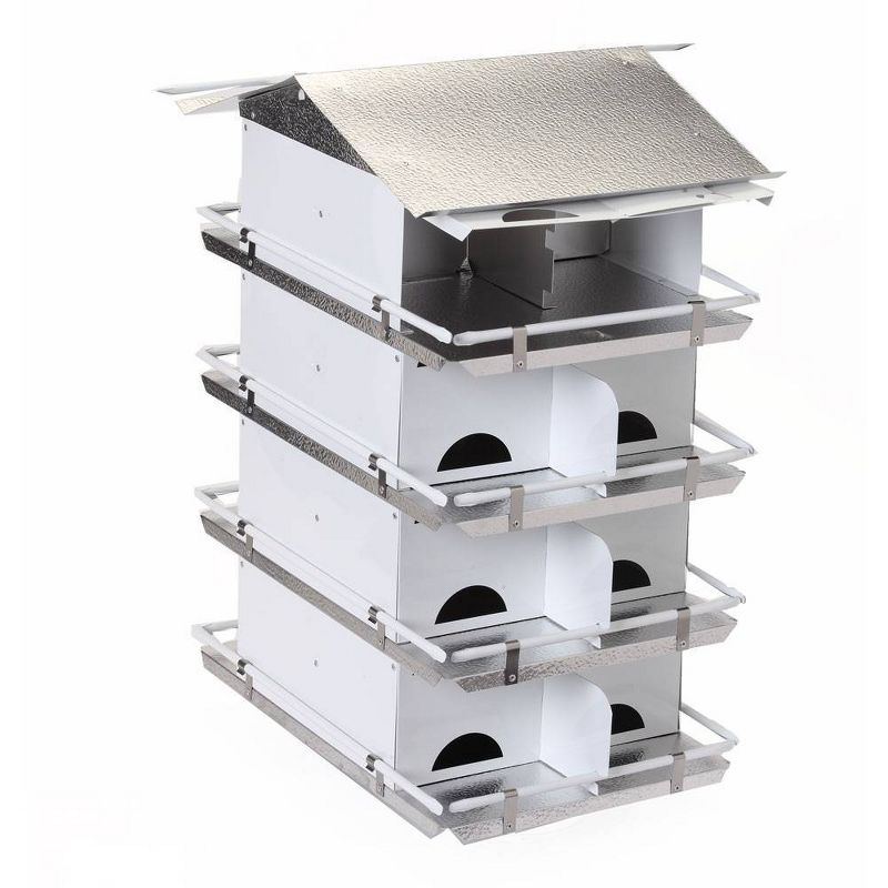 Birds Choice 26&#34; Silver Unassembled Purple Martin House Starling Resistant 4 Floor 16 Room Bird House, 3 of 7