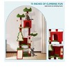 54in/74in Multi-Level Large Christmas Cat Tree Kittens Play Activity Center Christmas Cat Tree Tower For Indoor Cats - 4 of 4
