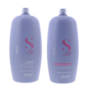Alfaparf Semi Di Lino Smoothing Low Shampoo, 33.8 oz & Alfaparf Semi Di Lino Smoothing Conditioner, 33.8 oz DUO - 1 of 4
