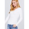 Slickblue Viscose Henley Sweater, Long Sleeves & Soft Knit, Women's Pullover, Casual Style, Khaki/White/Burgundy, S-L - 4 of 4
