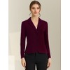 Allegra K Women's Elegant Work Office Lapel Collar Button Down Regular Fit Suit Blazer - 3 of 4