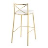 30" Contemporary Metal Barstool with Padded Faux Leather Seat for Kitchen or Home Bar (Set of 2) - 4 of 4