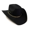 Western Express Black Felt Finish Western Wide Cattleman Hat - 2 of 4