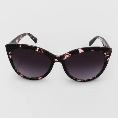 Women's Animal Print Cat Eye Plastic Sunglasses - A New Day™ Pink