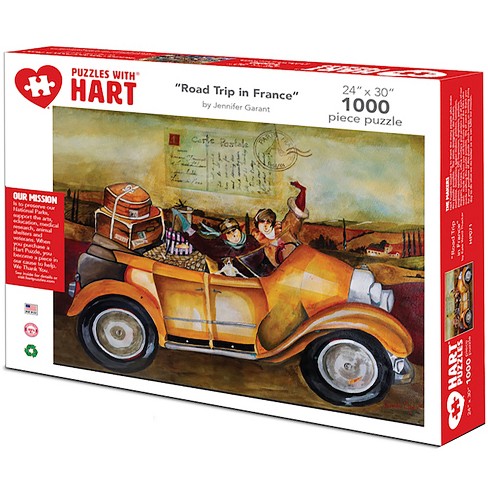 Hart Puzzles Road Trip In France By Jennifer Garant, 24 X 30 1000 Piece ...