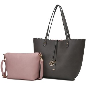 MKF Collection Amahia Women’s Reversible Shopper Tote Bag with Crossbody Pouch by Mia K - 1 of 4