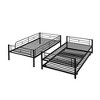 NicBex Twin Over Twin Bunk Bed with Guardrail and Trundle,Twin Loft Bed with Ladder and Converts to 2 Beds,Noise Reduced Bunk Beds for Bedroom - 4 of 4