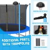 12Ft Trampoline With Basketball Hoop Attachment, Indoor Outdoor Recreational Trampoline With 72 Galvanized Springs, Safety Enclosure Net - 2 of 4