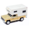 1977 Chevrolet Fleetside Truck with Camper Beige Met and Tan "Mini Metals" 1/87 (HO) Scale Model Car by Classic Metal Works - 2 of 3
