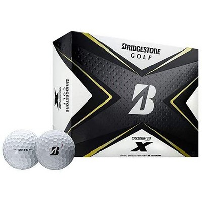 Bridgestone Tour B X Mens Golf Balls with a REACTIV Cover and Dual Dimple Technology, White, One Dozen