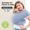 KeaBabies D-Lite Baby Wrap Carrier, Adjustable Baby Carrier, Baby Sling, Newborn, Infant, Toddler 7-44lbs - 4 of 4
