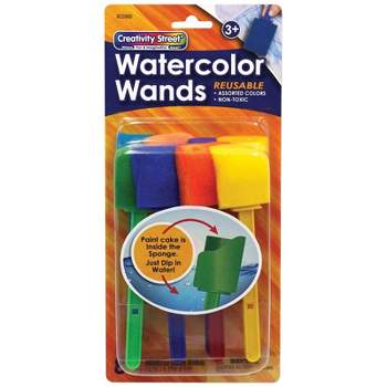 Creativity Street Watercolor Wands with Paint, 8 Assorted Colors, 1-3/8" x 5-1/2", 8 Wands
