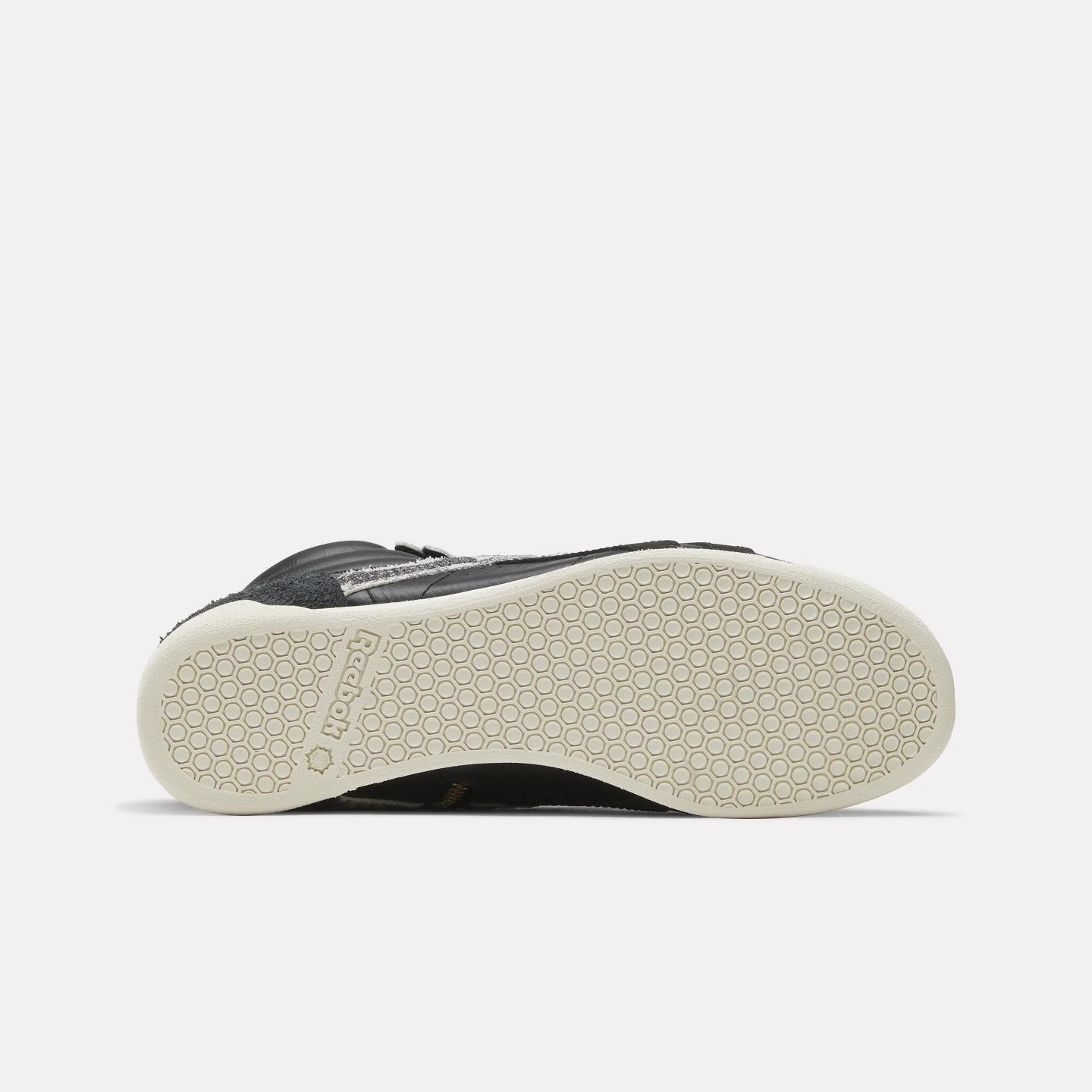 Женские кроссовки Reebok Freestyle Hi Zip Shoes Size 6 ALMOSTBLACK/VINTAGECHALK/GOLD, цвет: Золотой — фото 5